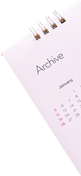 archive calendar folded